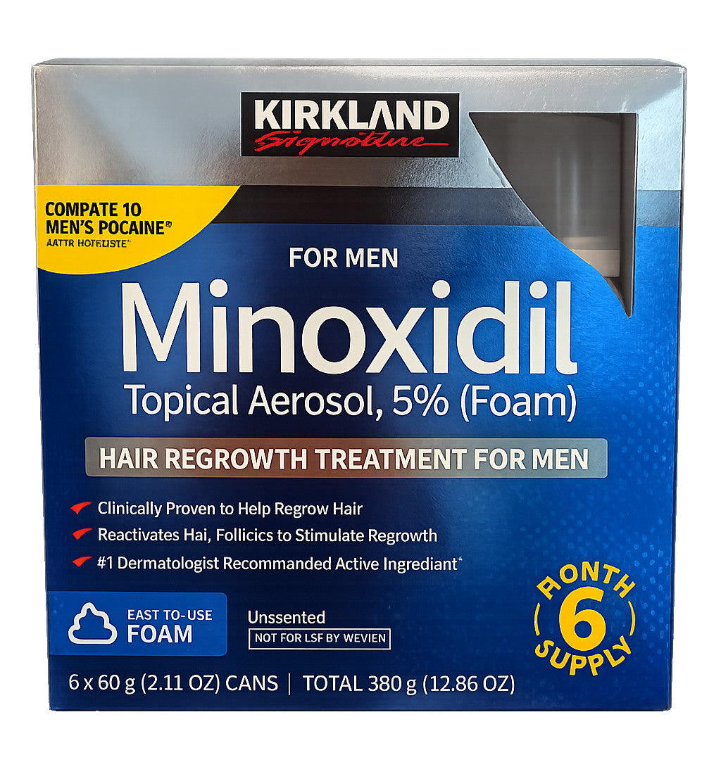 Minoxidil 5% Foam for Men Hair Regrowth - 6 Month Supply