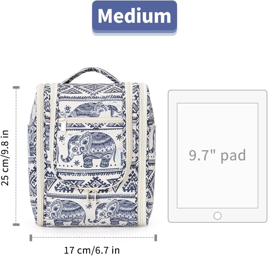 Water-Resistant Hanging Travel Toiletry Bag Organizer for Women