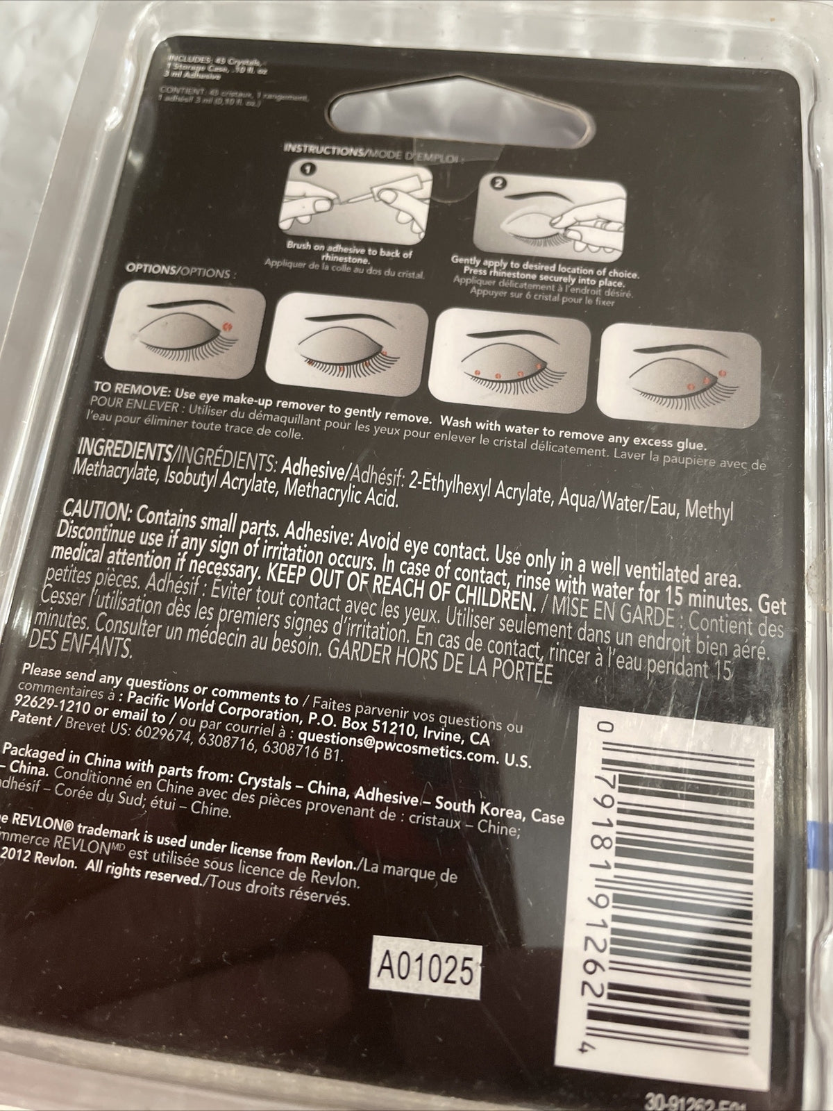 Revlon Glam Eye Kit with 45 Crystals No Adhesive Sealed Eyelash Accessories