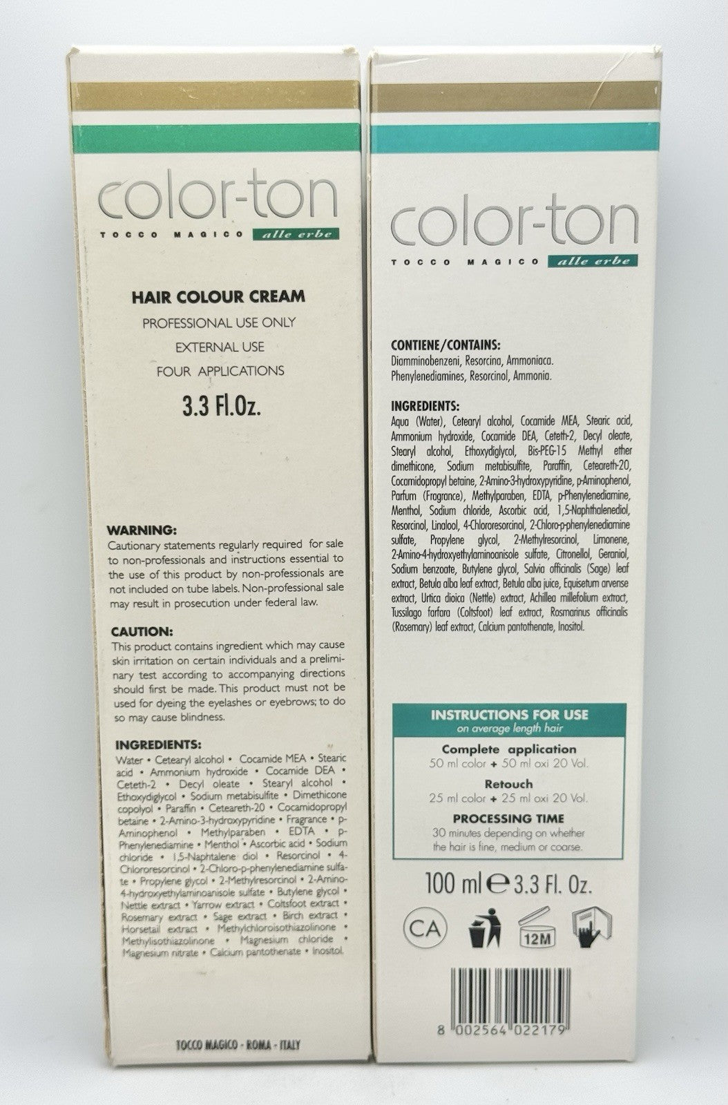 Tocco Magico Color-Ton 7RS Titian Permanent Hair Color - 3.3 fl. oz. (2 Pack)