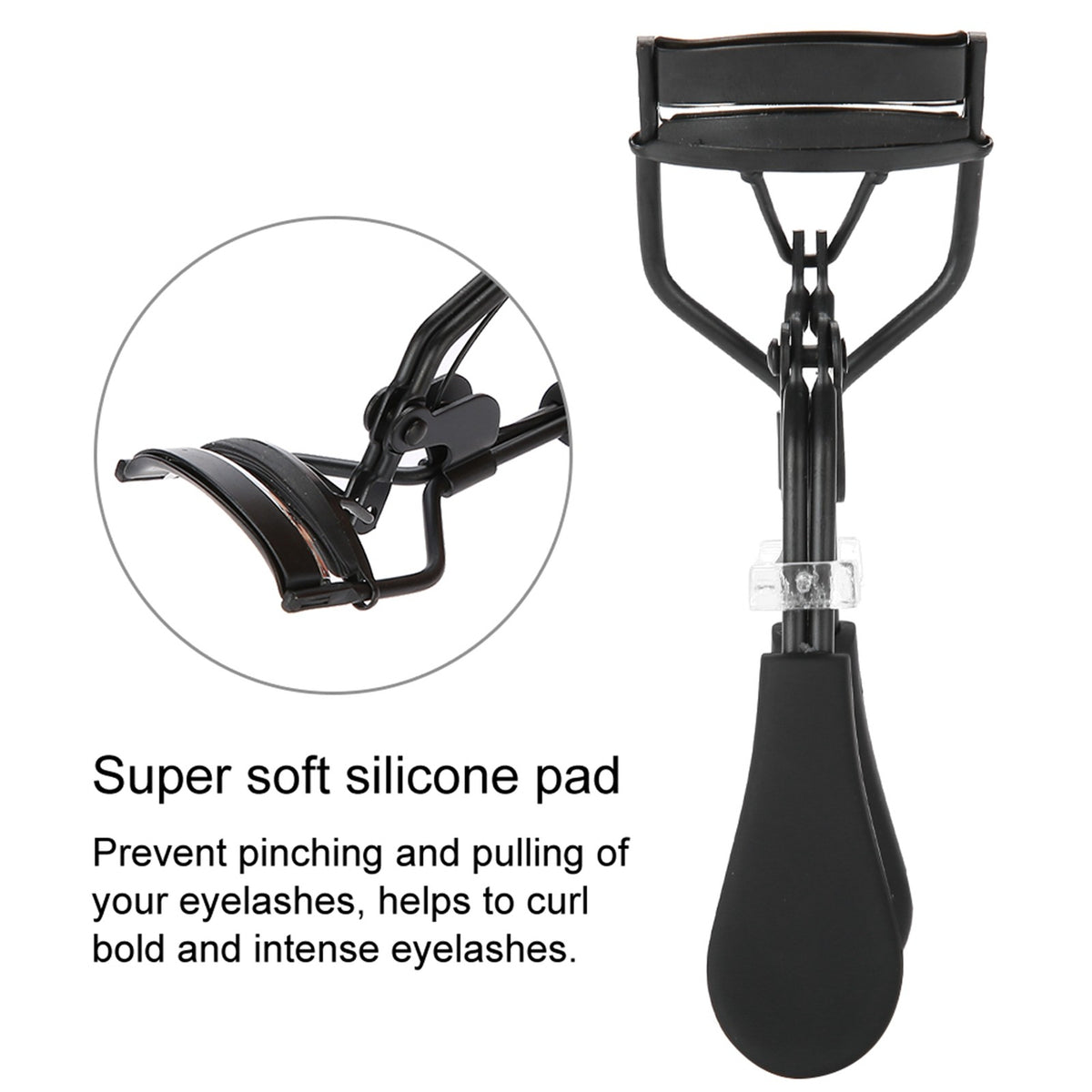 Professional Stainless Steel Eyelash Curler with Silicone Pad - Eye Makeup Tool