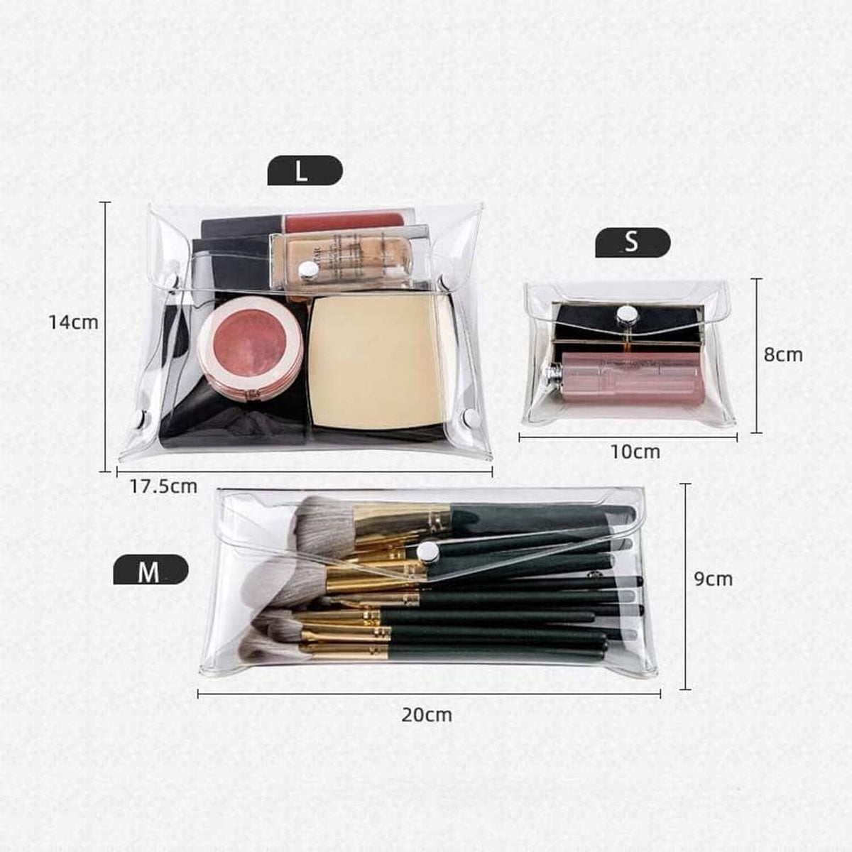 Mini Clear PVC Makeup Bag – Small Cosmetic Organizer for Travel & Bathroom