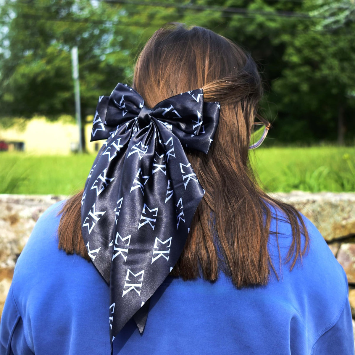 Pi Beta Phi Hair Bow - Large Polyester Greek Letters with Metal Clip
