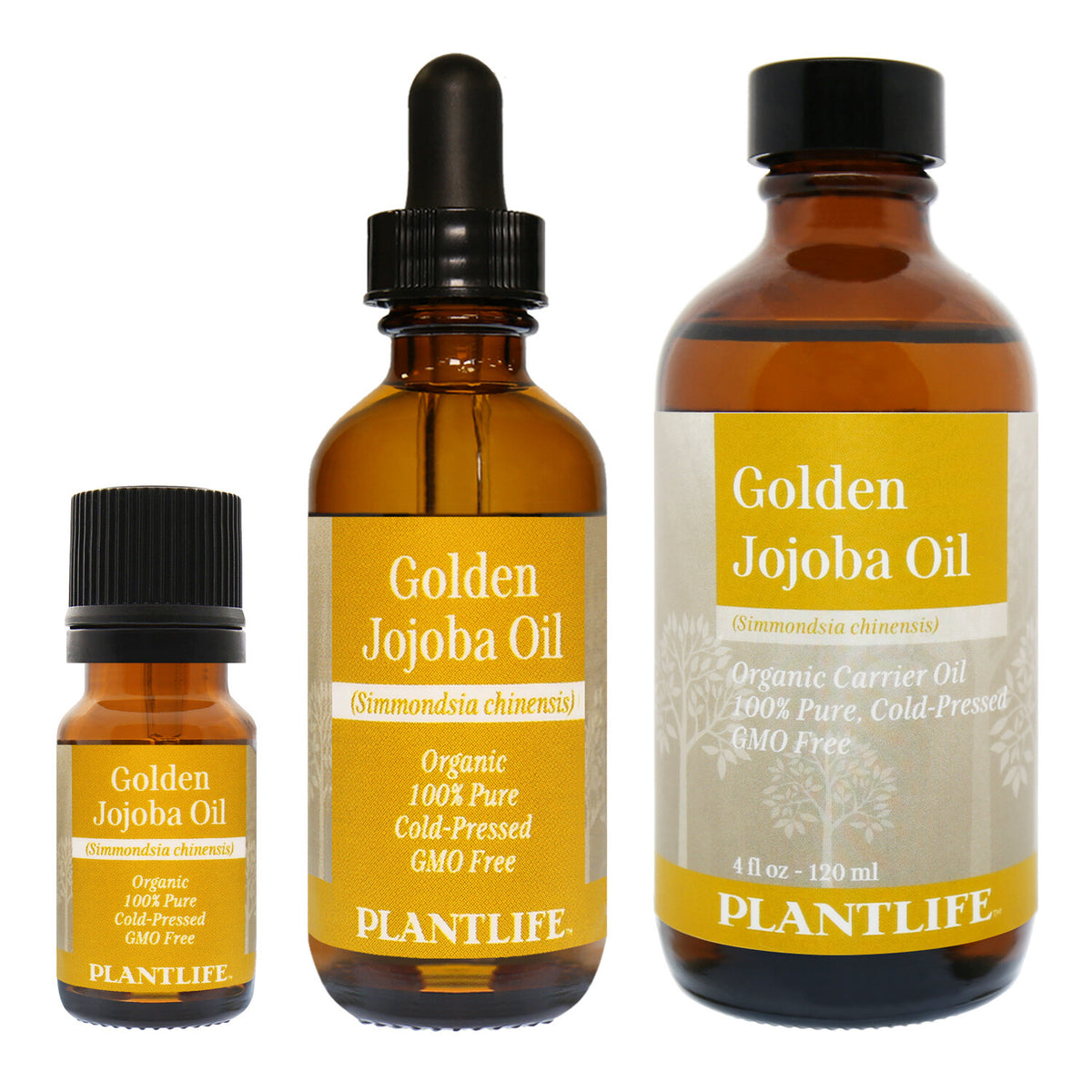 Plantlife Carrier Oil Set - Cold Pressed, Non-GMO, Skin & Hair Care