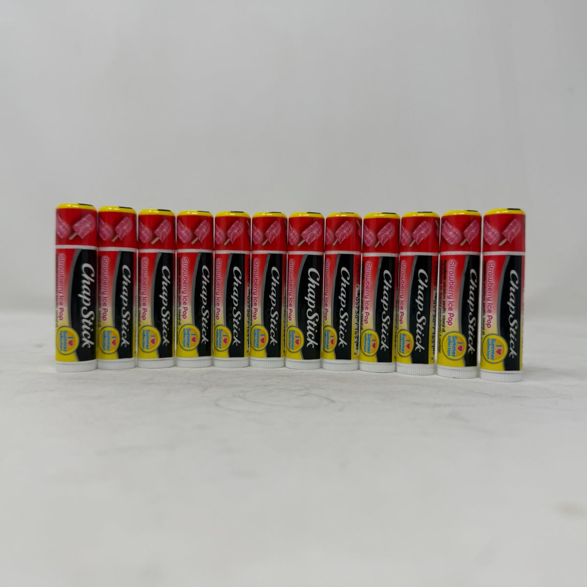 12 Pack Lip Balm Set - Strawberry Ice Pop Moisturizing Lip Care
