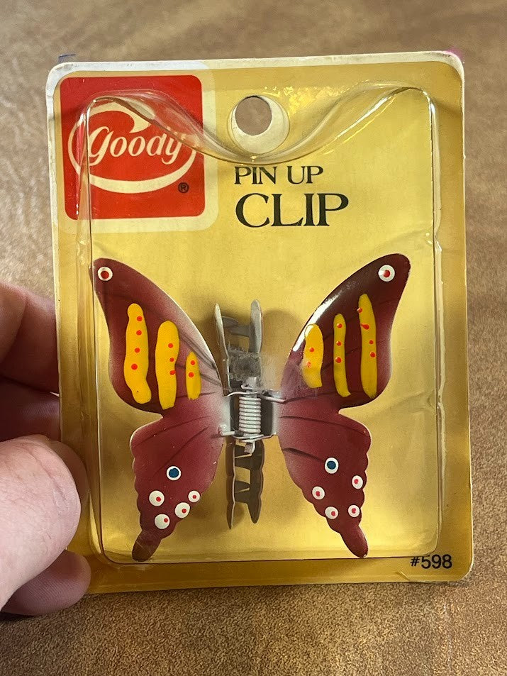 Vintage Goody Pin Up Clip #598 1985 Butterfly Hair Accessory