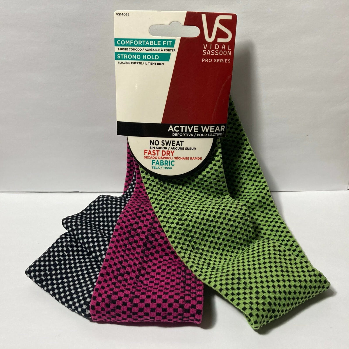 2 Vidal Sassoon Headband Hair Band Active Wear Comfortable Fit Strong