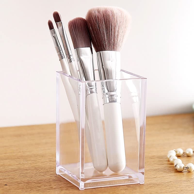 3 Pack Clear Acrylic Pencil Pen Holder Makeup Brush Storage Organizer
