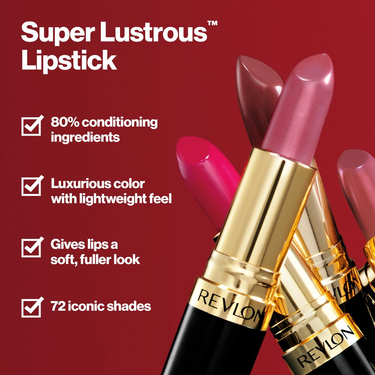 Revlon Super Lustrous Lipstick 435 Love That Pink - Moisturizing & Vibrant