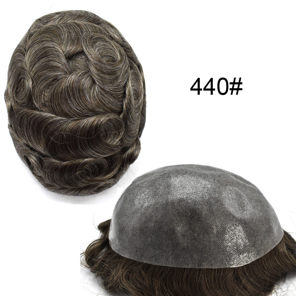 Full Poly Thin Skin Human Hair Toupee for Men - Durable, Invisible, Customizable