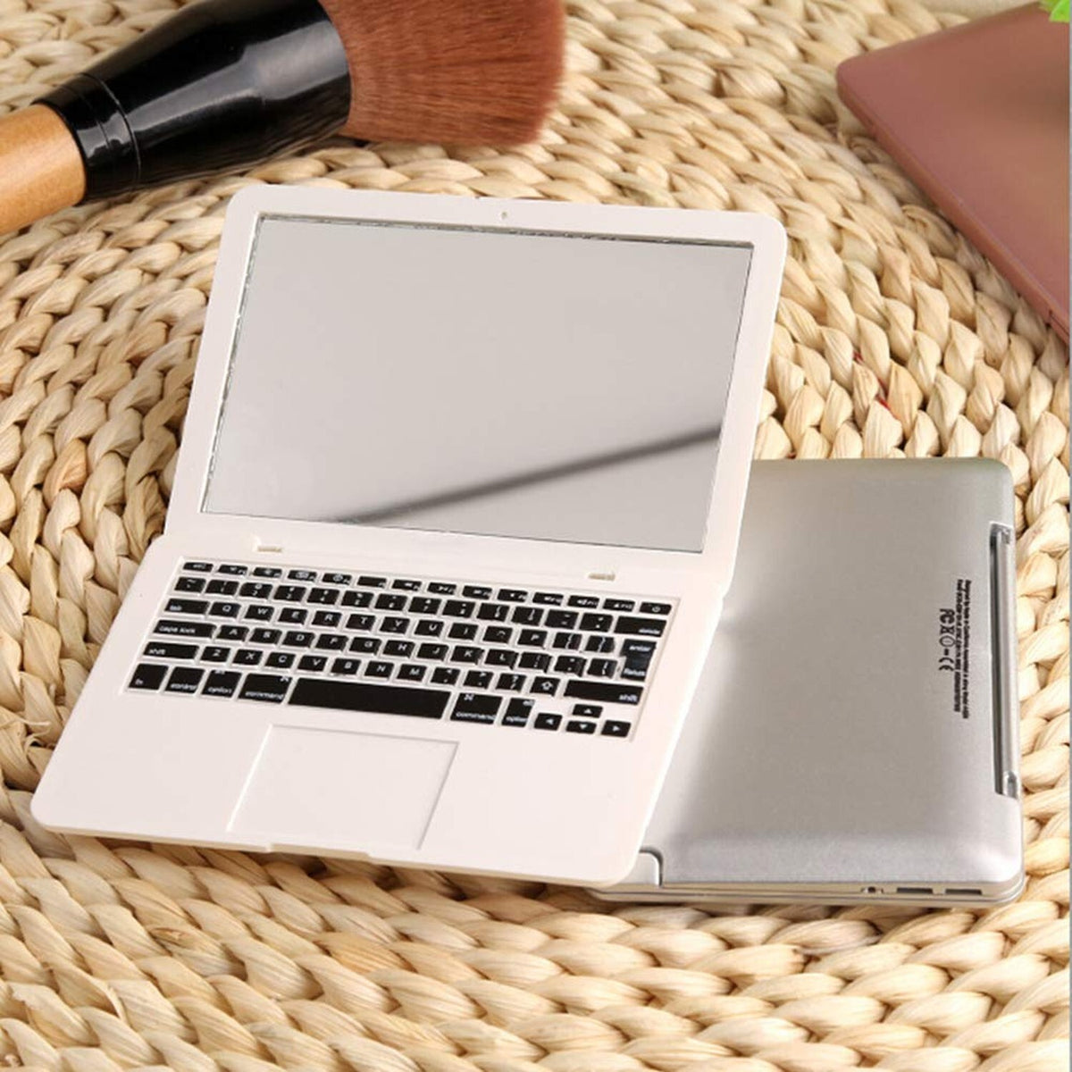 Mini Laptop Shaped Pocket Makeup Mirror - Portable Travel Compact