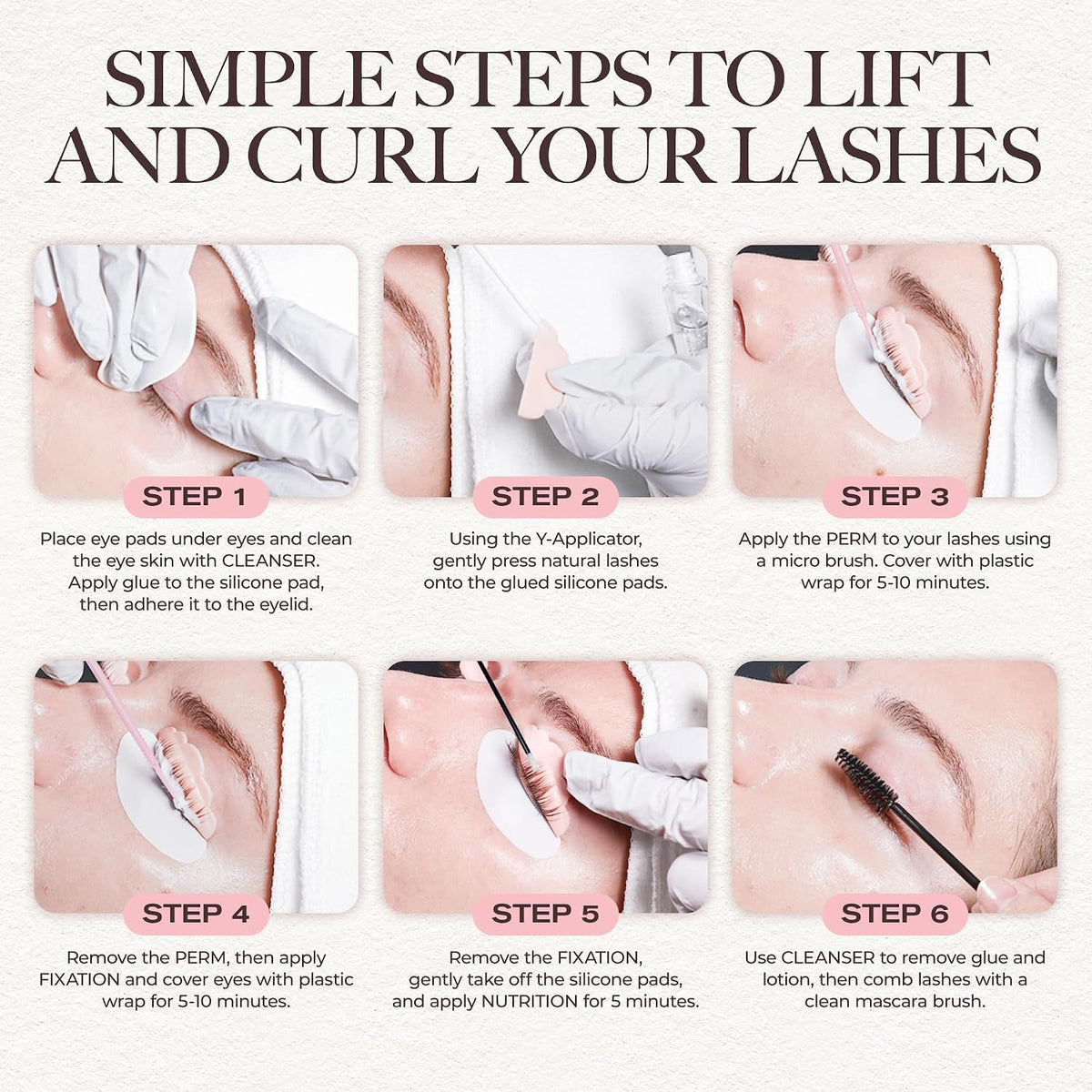 Professional Lash Lift Kit with Silicone Pads & Glue for Eyelash Perming