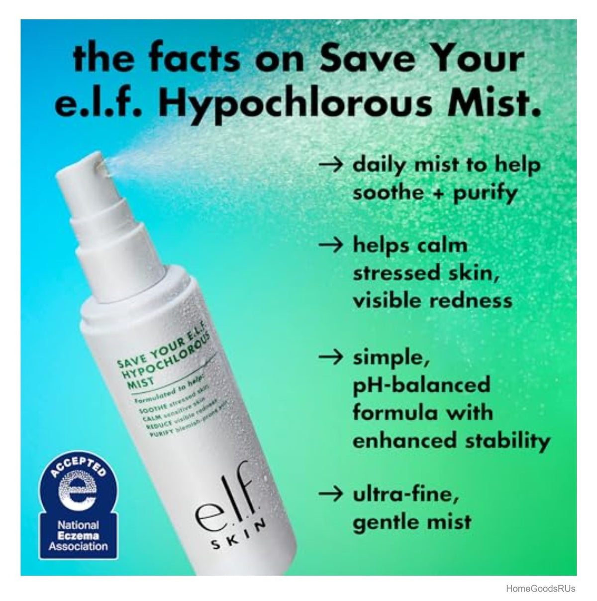 Hypochlorous Face Mist 3.38 oz Calm Redness Blemish-Prone Sensitive Skin