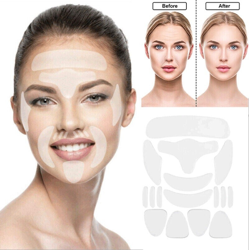 Silicone Anti-Wrinkle Face & Eye Patches Set - Reusable Skin Care