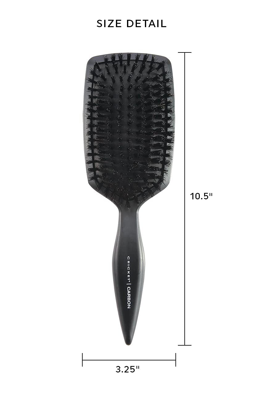 Large Anti-Static Carbon Boar Paddle Hair Brush for Blow Drying & Styling