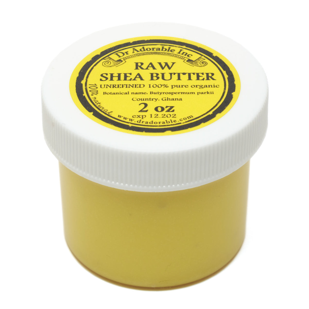 Raw Unrefined Shea Butter - 100% Organic Cold Pressed