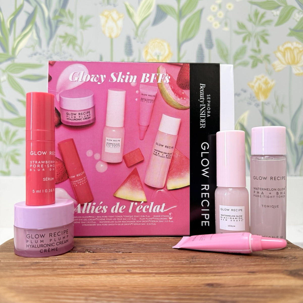 Skincare Set with Watermelon Glow Dew Drops and Bright-Eye Gel - Hydrating & Brightening