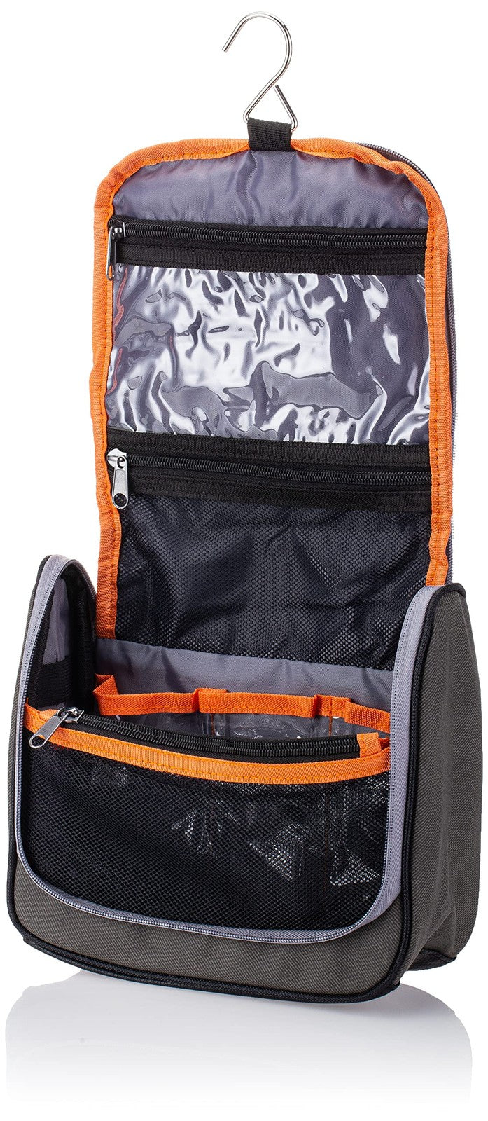 Brushed Twill Hanging Toiletry Bag Travel Organizer for Cosmetics & Personal Items
