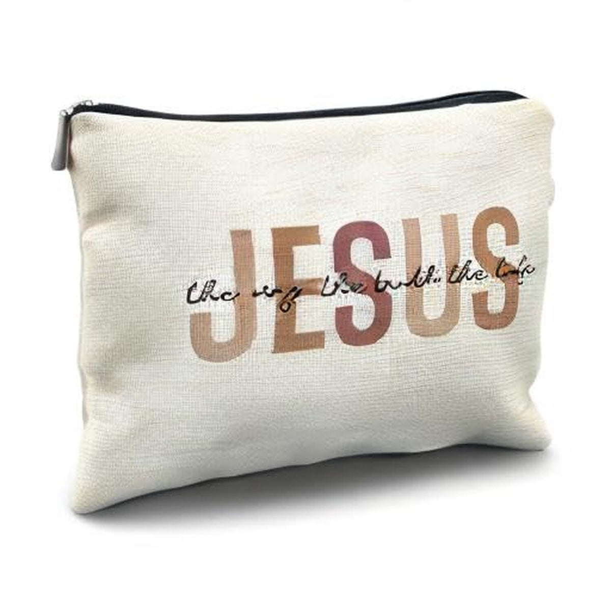 Christian Makeup Bag - Linen Bible Pouch for Women, Gift for Her