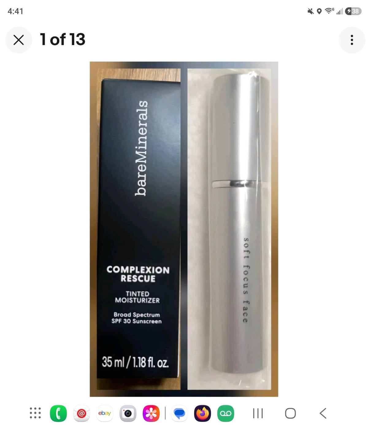 BareMinerals Complexion Rescue Tinted Moisturizer SPF 30 in Ginger + Free Face Brush