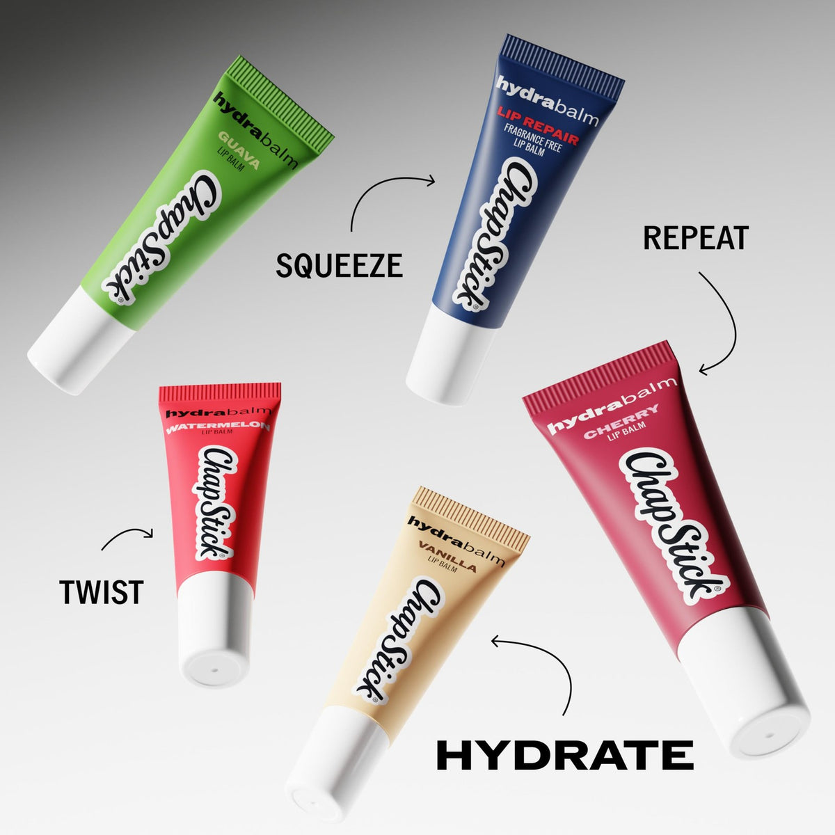Fragrance-Free Lip Balm with Vitamin E & Shea Butter - Hydrabalm Tubes