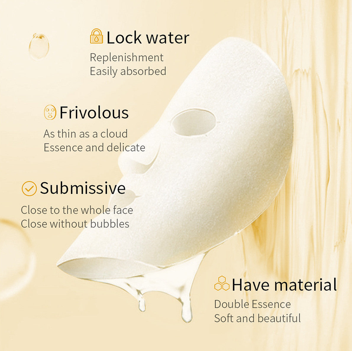 Rice Raw Pulp Moisturizing Facial Mask Set - 4pcs x 25g
