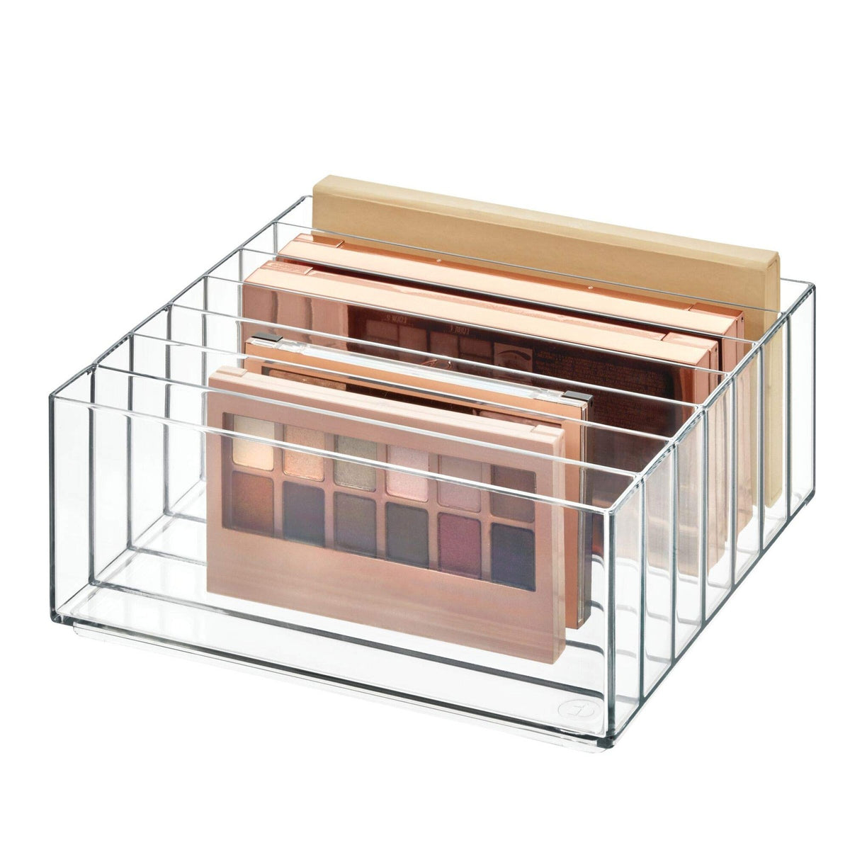 BPA-Free Plastic Makeup Organizer with 7 Compartments - Clear
