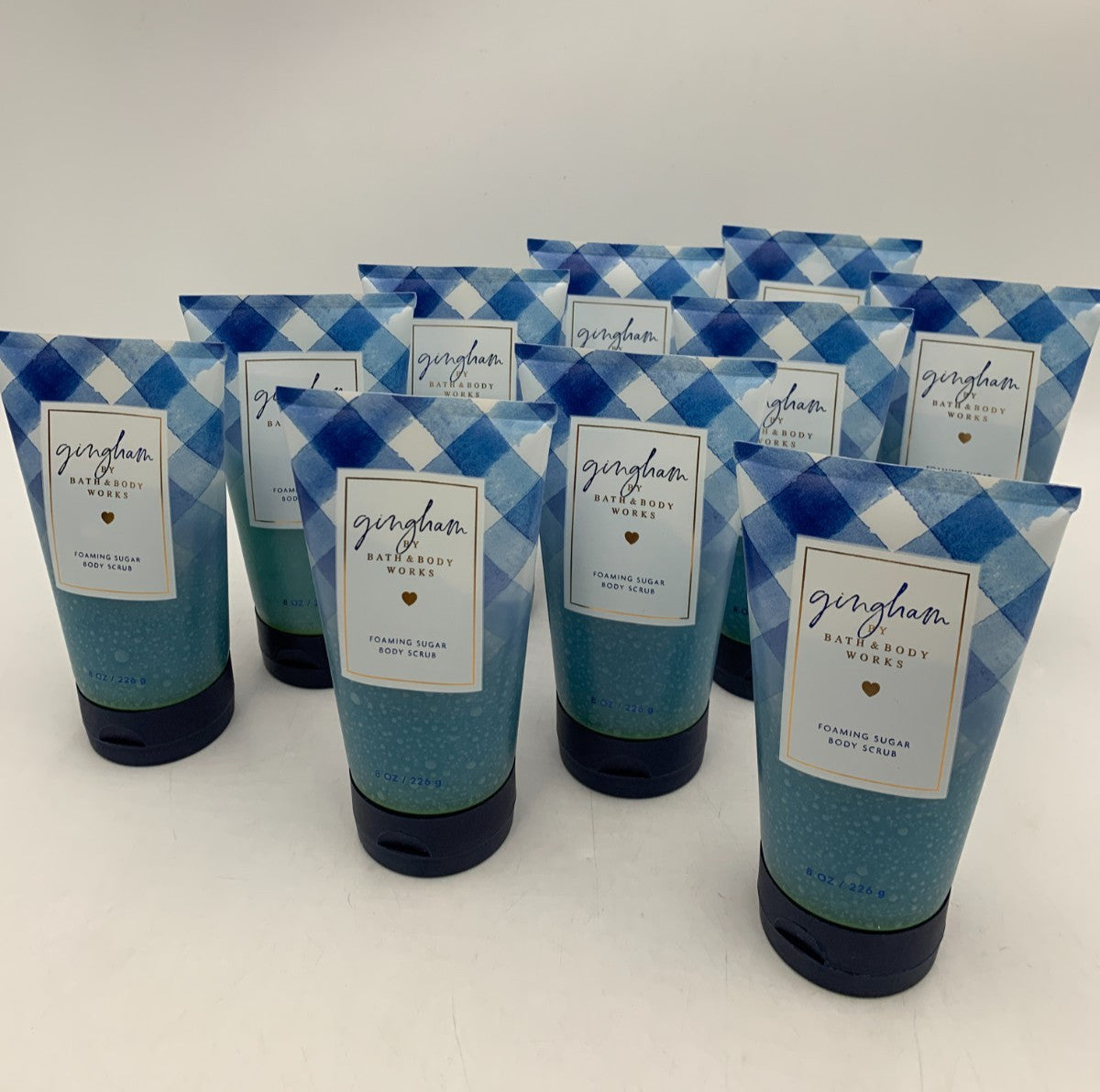 Bath & Body Works Gingham Foaming Sugar Scrub Full Size 8 oz S/10