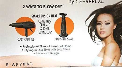 Hands Free 2250W Ceramic Ionic Hair Dryer with Stand - Lightweight & Powerful