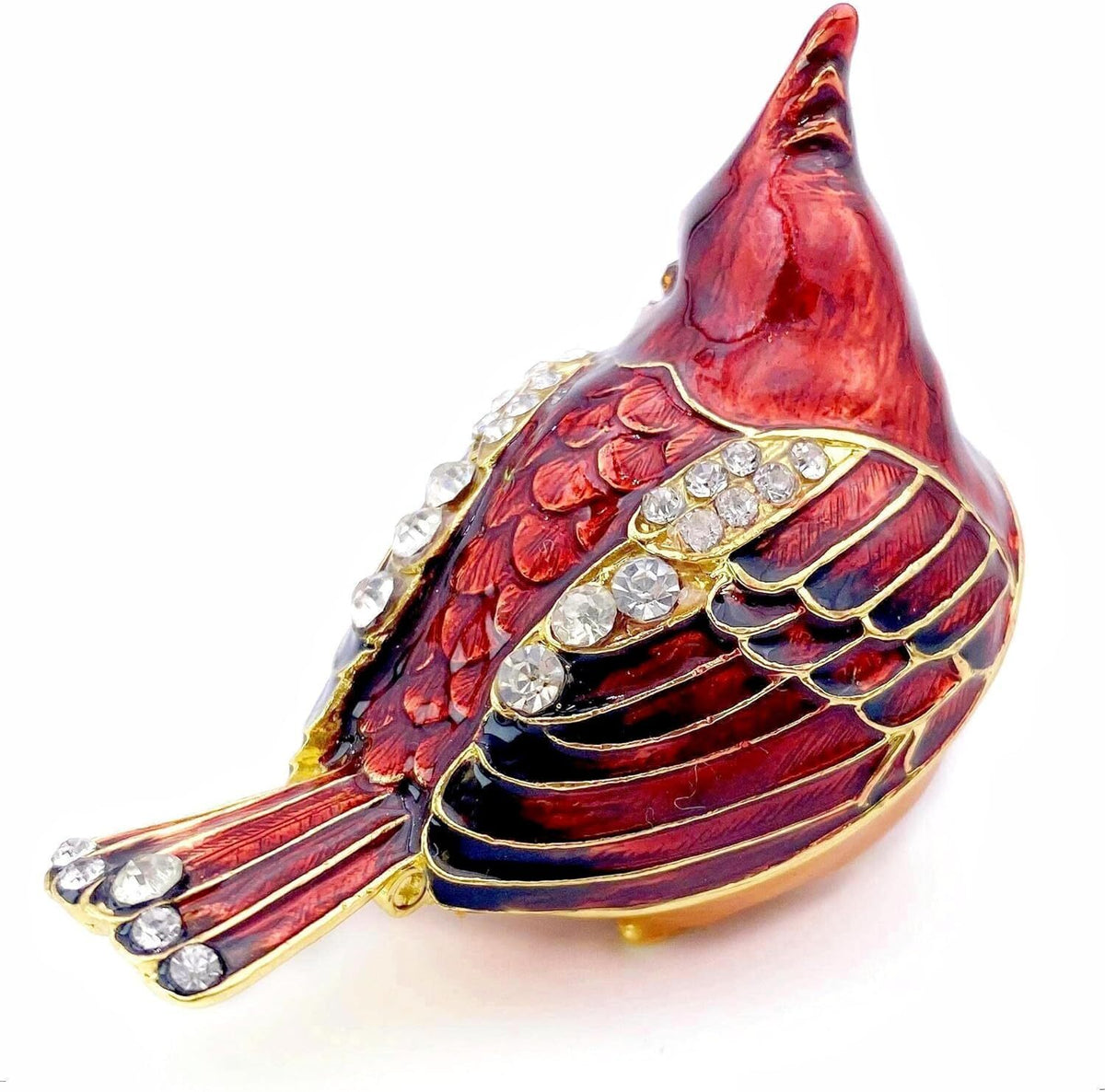 Elegant Cardinal Bird Jewelry Trinket Box - Keepsake Gift for Women & Girls