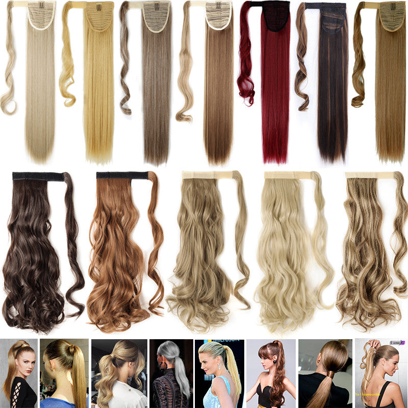 Clip-In Thick Hair Ponytail Extension - Real Human Hair, Various Lengths & Colors
