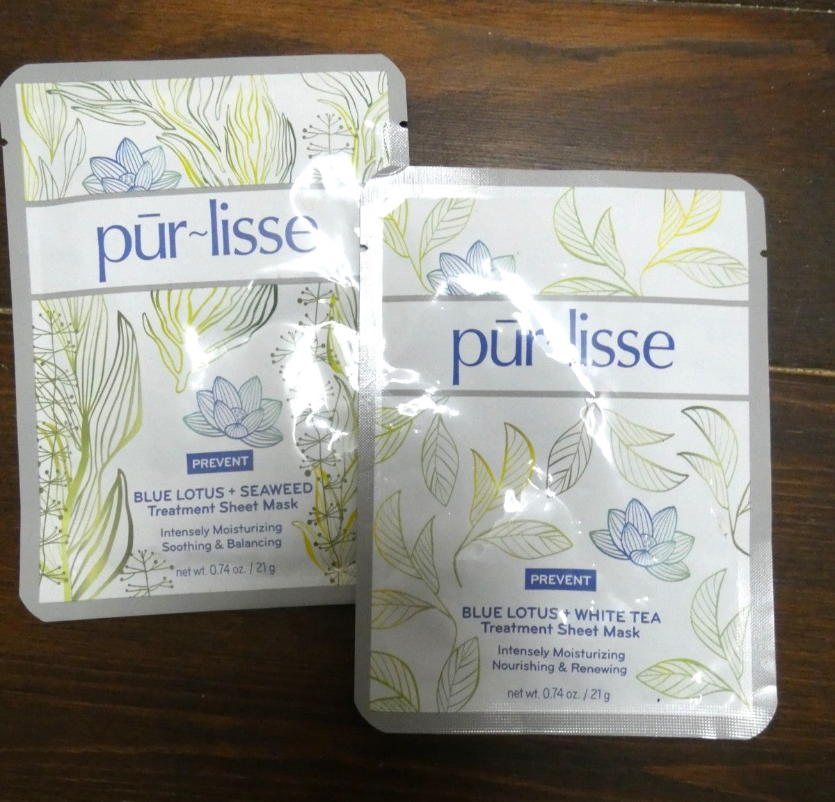 Blue Lotus + White Tea Sheet Face Masks Set of 2