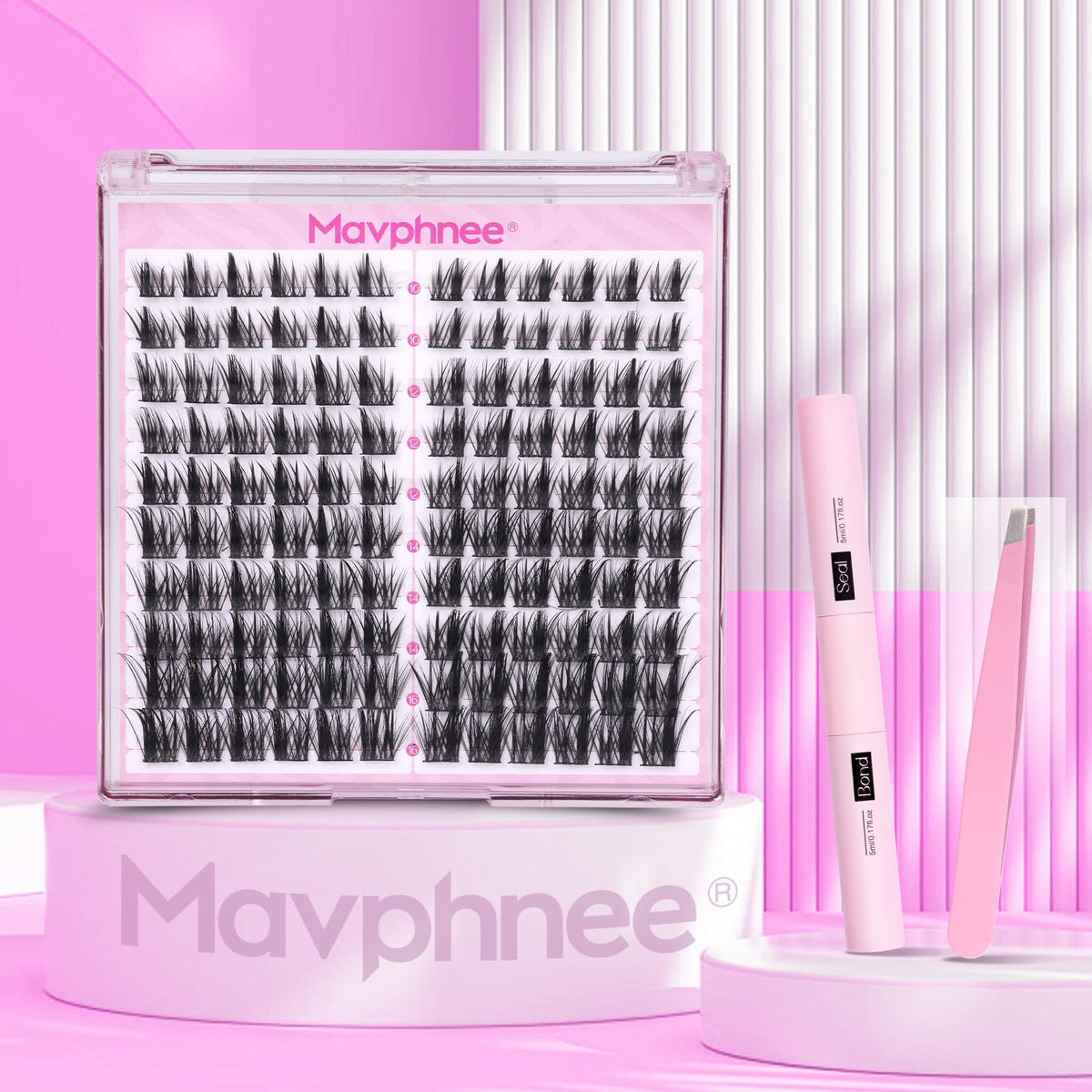 DIY Eyelash Extension Kit 120 Wispy Cluster Lashes 10-16mm - Natural Lash