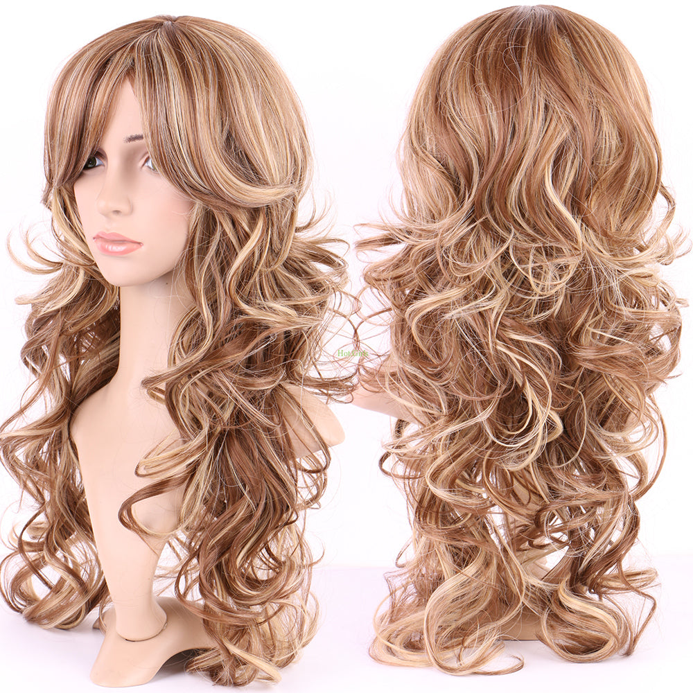 Long Ombre Wigs - Heat Resistant Synthetic Hair, Thick Full Wigs