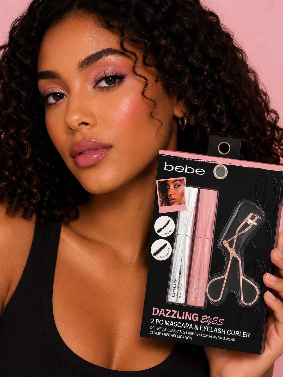 Eyelash Curler and Mascara Set for Longer, Voluminous Lashes - Natural & Dramatic Looks