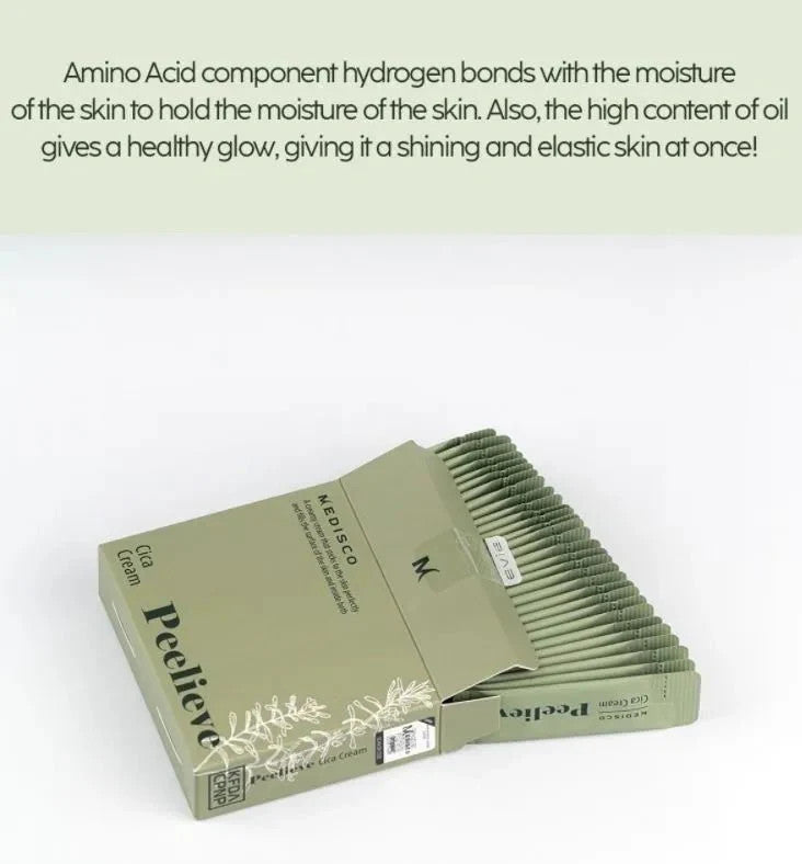 Medisco Peelieve Cica Cream Sachet - Skin Regeneration & Moisturizer for Face and Neck