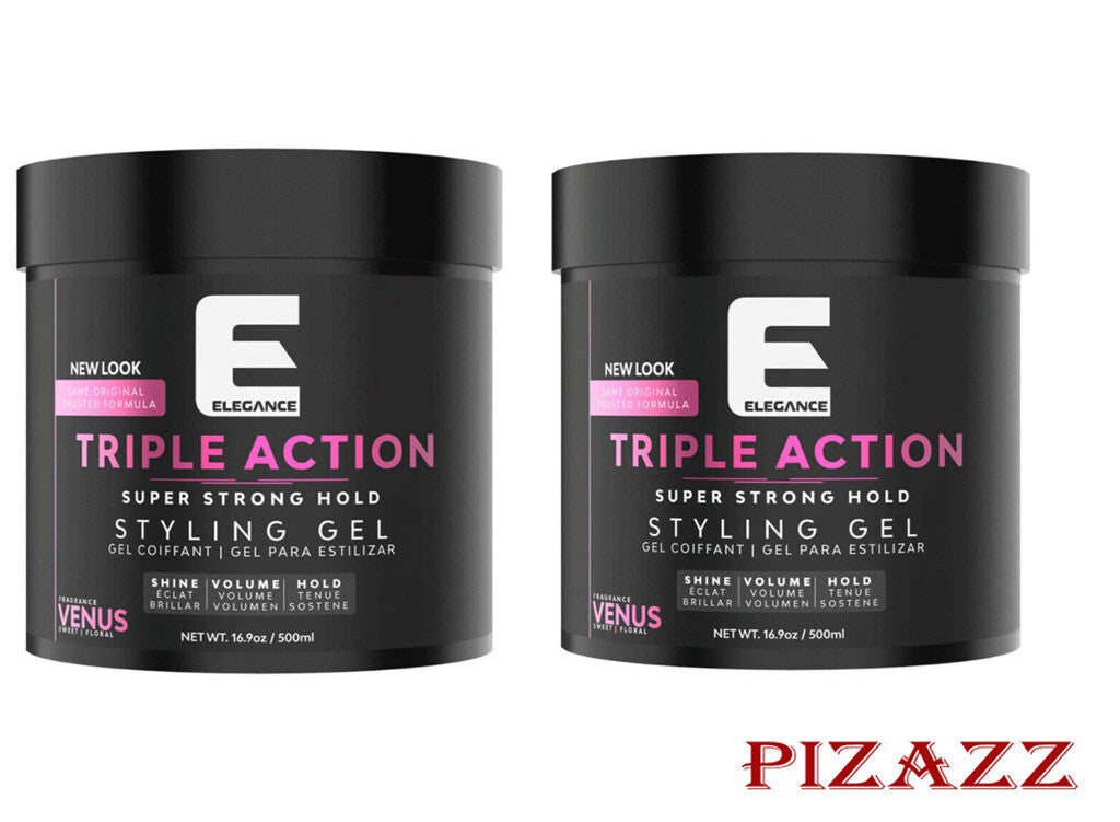 Triple Action Hair Gel - Strong Hold, Volume & Shine - 16.9 fl oz (Venus Fragrance)