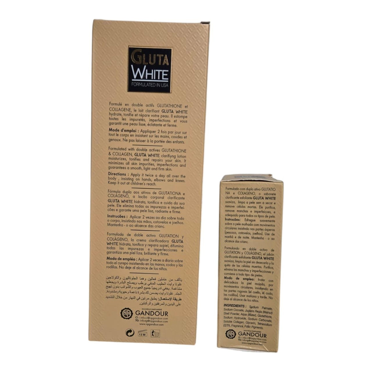 Gluta White Age Defying Lotion with Glutathione & Collagen 250ml + Soap & Serum