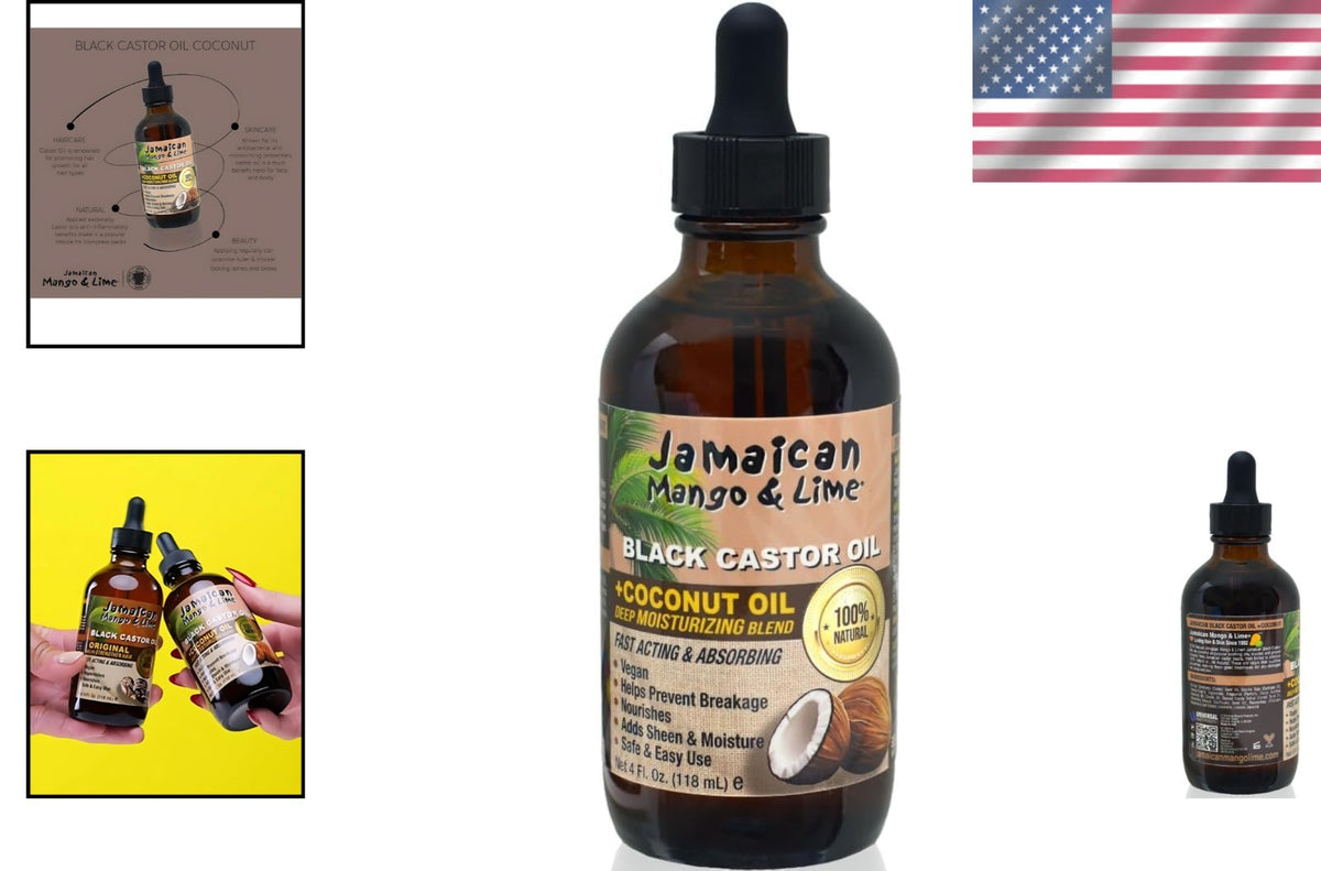 Black Castor Oil for Natural Hair - 2oz Moisturizing Hair & Scalp Oil