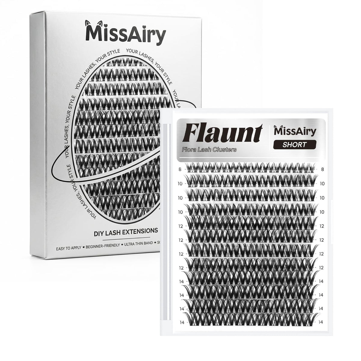 Wispy Lash Clusters 8-14mm Natural Look Reusable False Eyelash Extensions