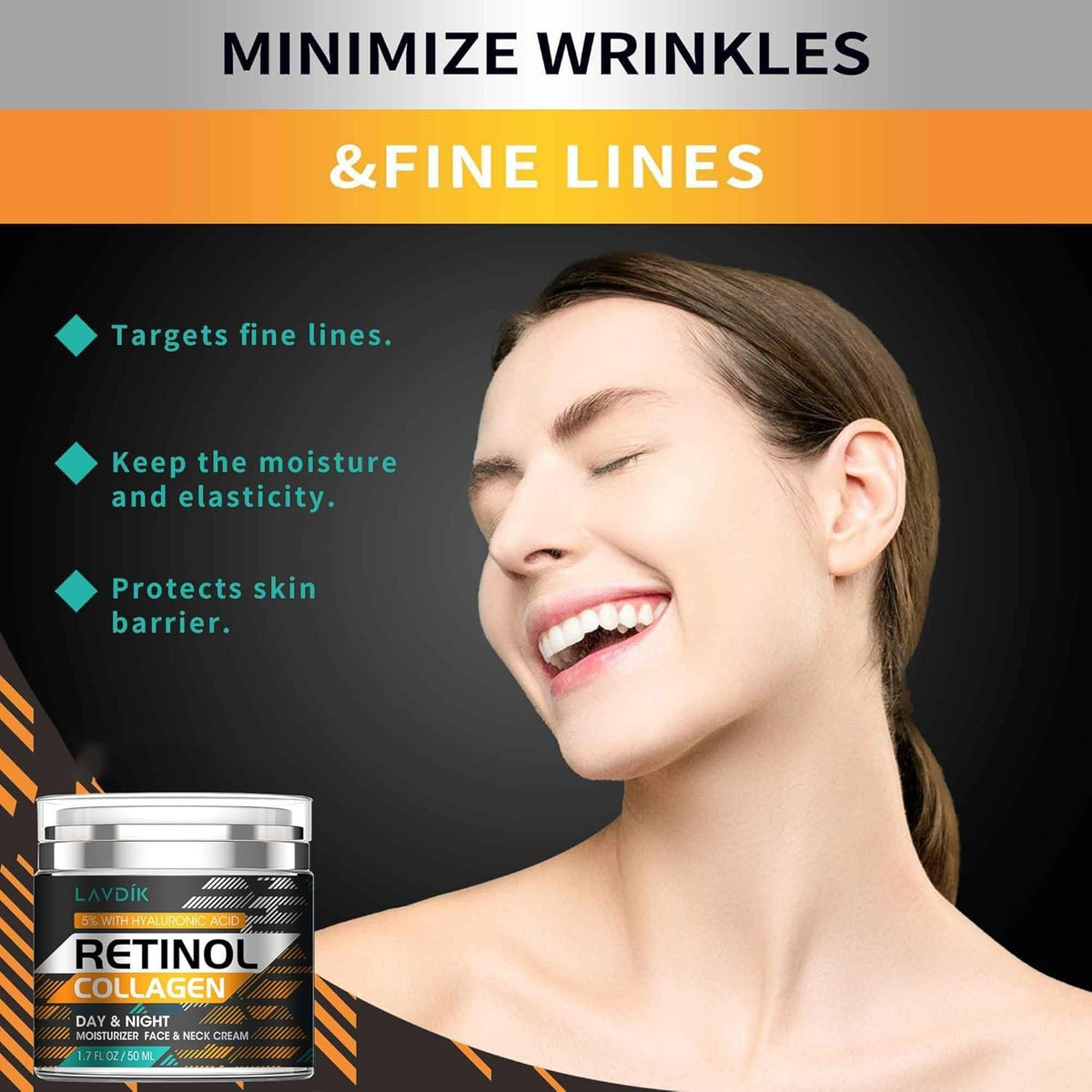 Anti-Aging Face Cream with Retinol Collagen for Wrinkle Reduction & Hydration