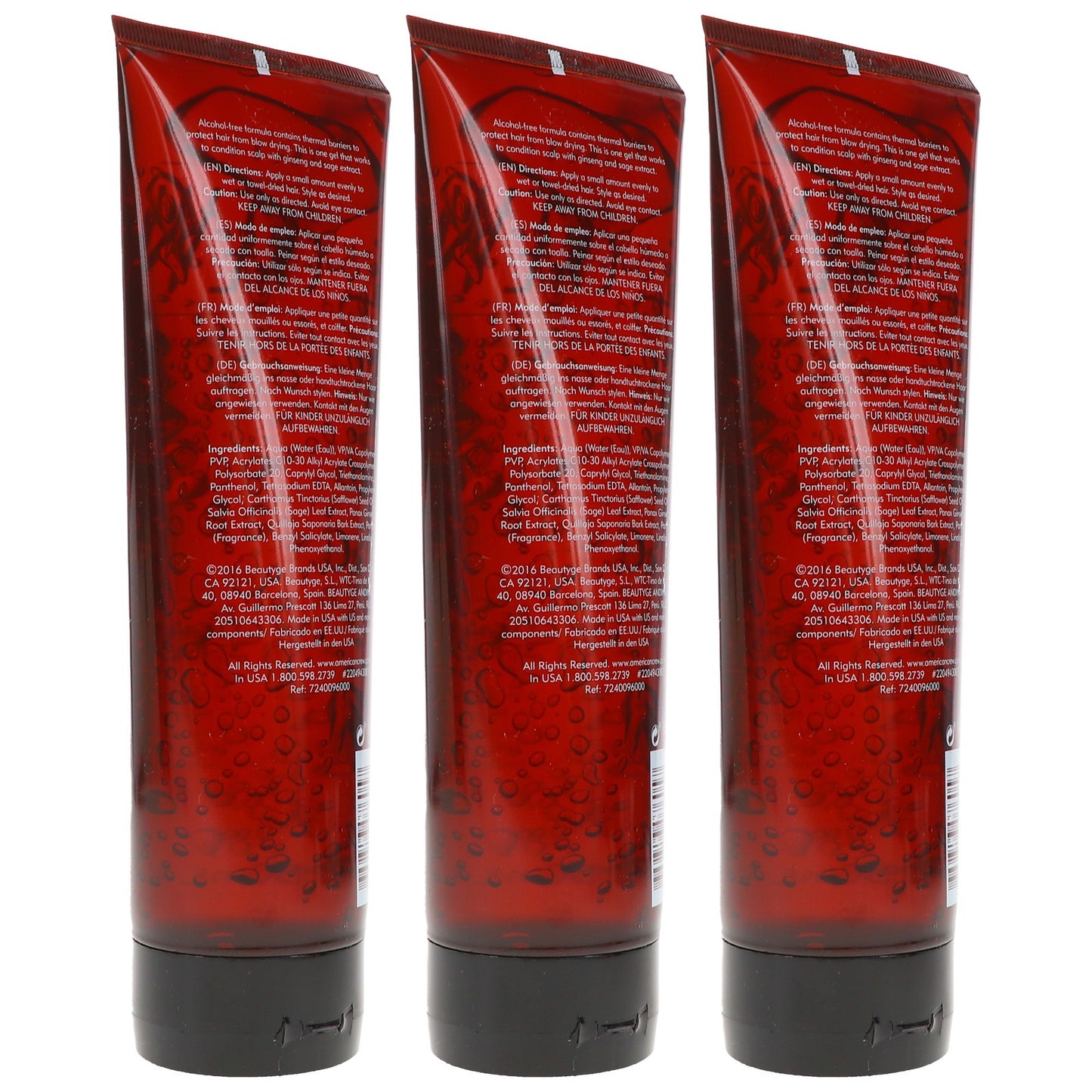 American Crew Light Hold Styling Gel 8.4 oz - 3 Pack for Hair Styling