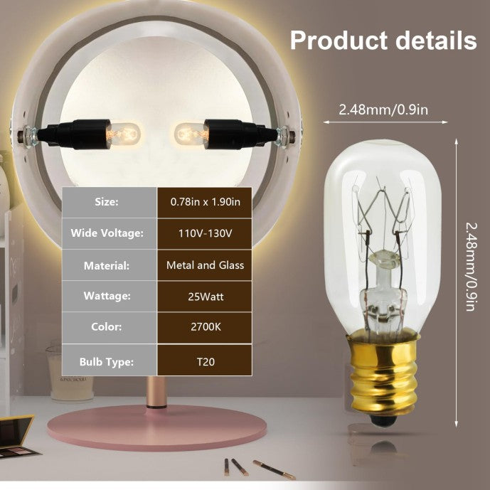 Incandescent Replacement Bulb for Conair RP34B Illuminated Makeup Mirror