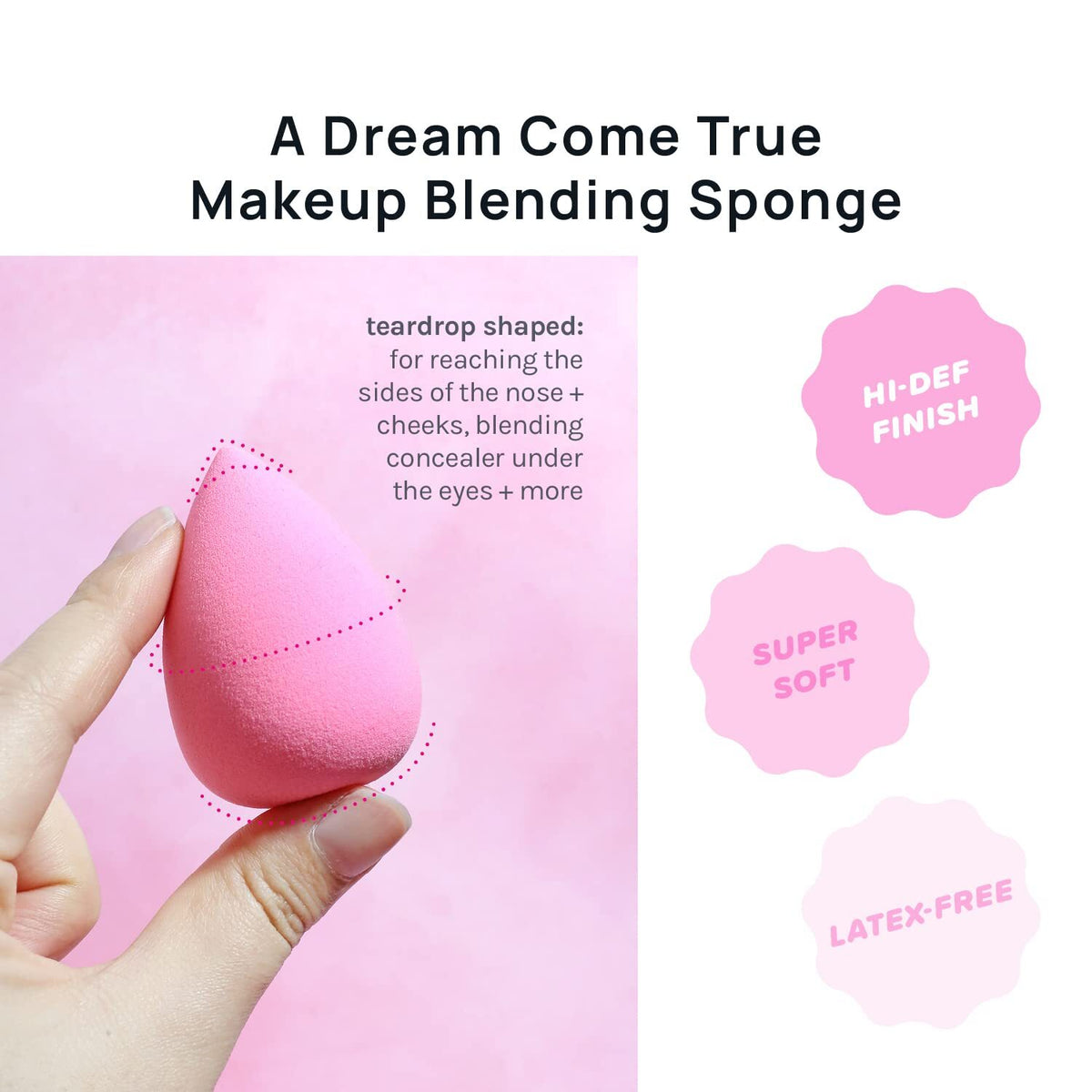 Makeup Sponge Set Latex-Free High-Definition Blender 6 Pieces