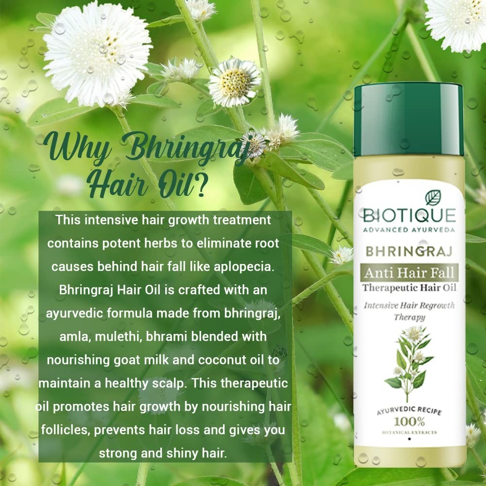 Ancient Herbal Bhringraj Hair Oil - Therapeutic 4.06oz for Damage