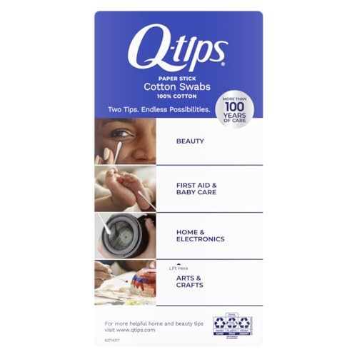 Cotton Swabs for Hygiene & Beauty - Biodegradable Pure Cotton, Pack of 100