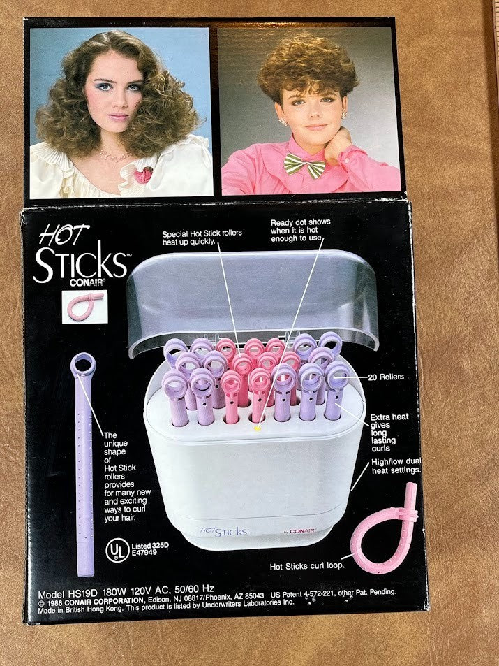 Vintage Conair 80s Hot Sticks Travel Hot Rollers - Flexible Bendable, NEW