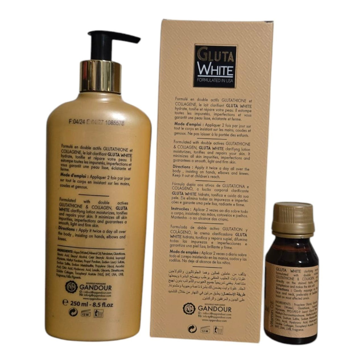 Gluta White Age Defying Lotion 250ml with Soap and Serum Set - Collagen & Glutathione