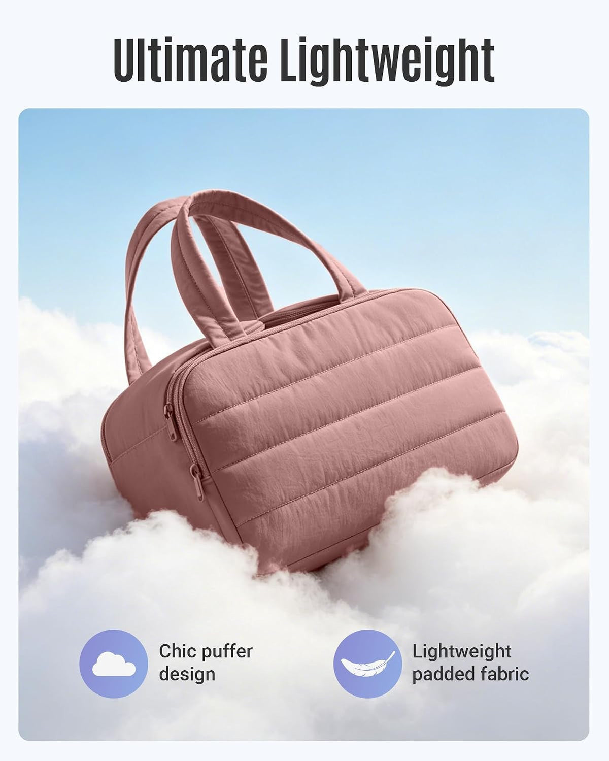 Travel Toiletry Bag for Women Waterproof Makeup Organizer with Handle