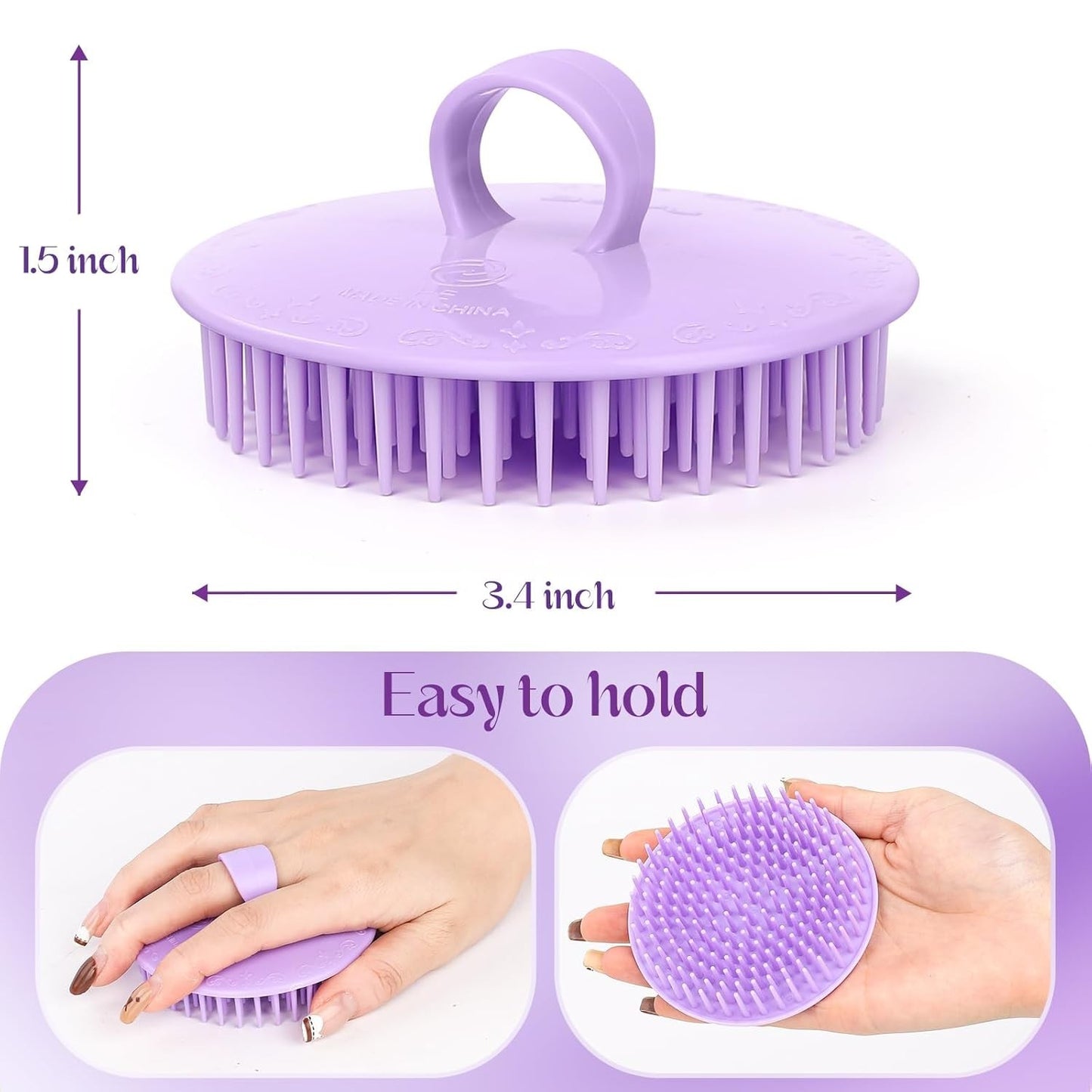 Scalp Exfoliating Brush Set for Hair Health & Dandruff Relief - 4 Colors